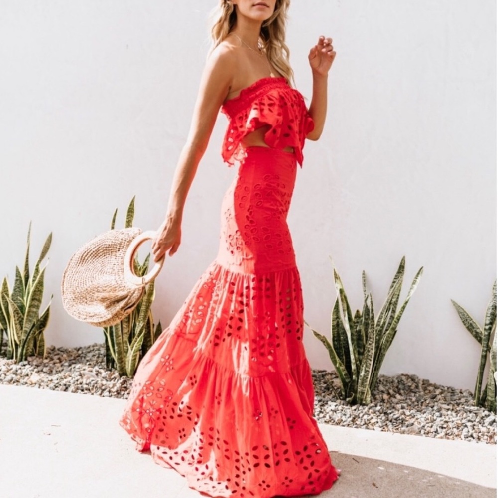 VICI Collection Sayulita Eyelet Skirt and Top